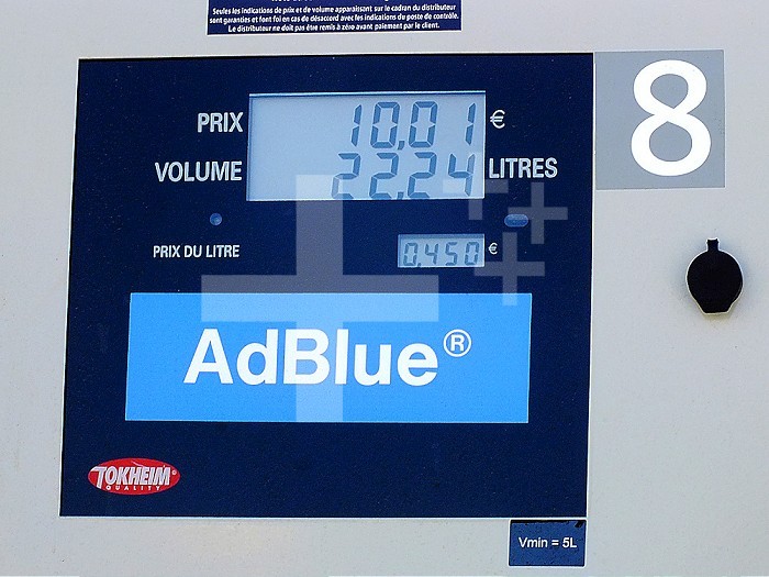 AdBlue additive for diesel composed of water and urea.