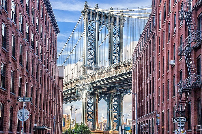 Brooklyn Bridge in New York City, NYC, United States, USA, America.