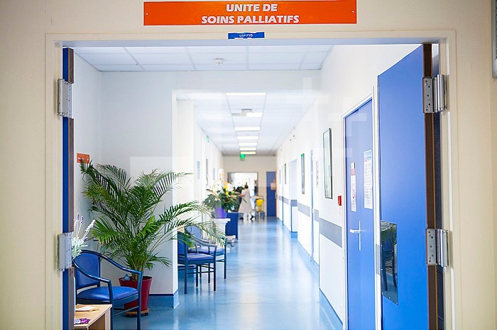 Palliative care in a hospital center in France.