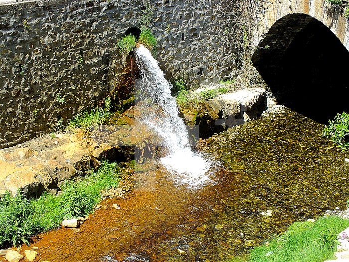 Pollution discharge of water into a stream