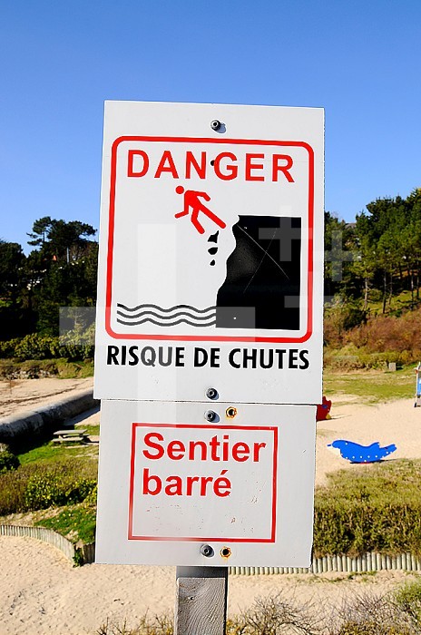 Signage on a danger trail