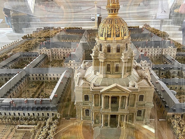 Dome des Invalides in France in Paris, containing the tomb of Napoleon I, model.