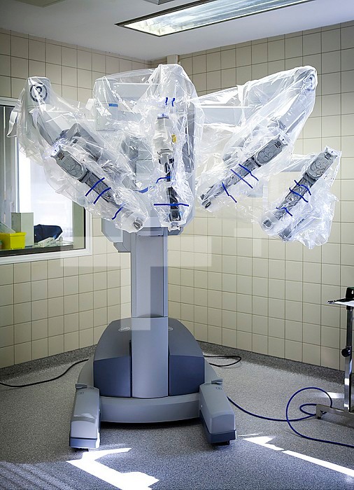 Urology department of a hospital performing prostatectomies using a robot surgeon.