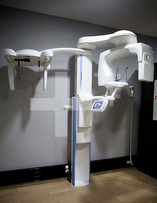 Digital medical imaging center, dental radiology room.