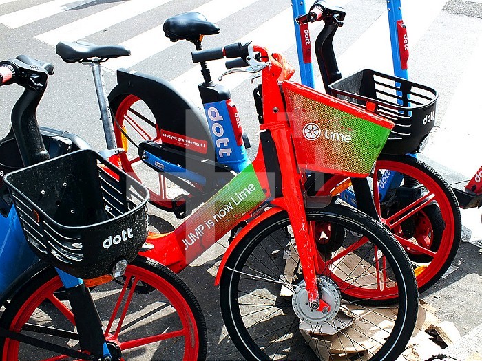 Self-service city bikes.