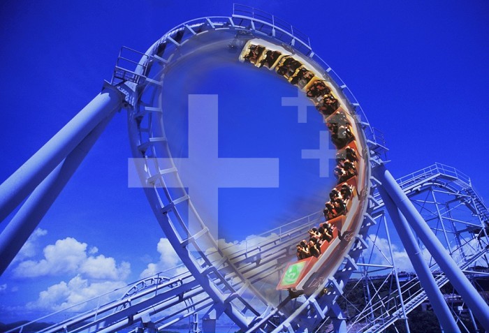 Roller coaster, digitally manipulated.
