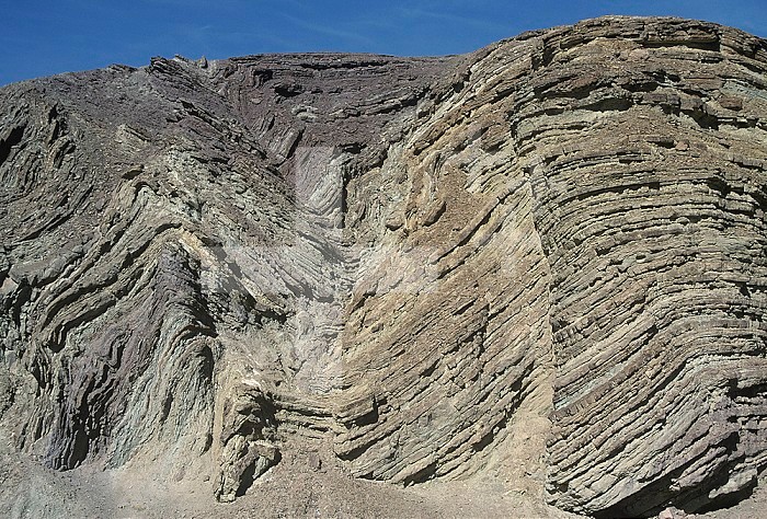 Anticline and syncline. Southern California, USA.
