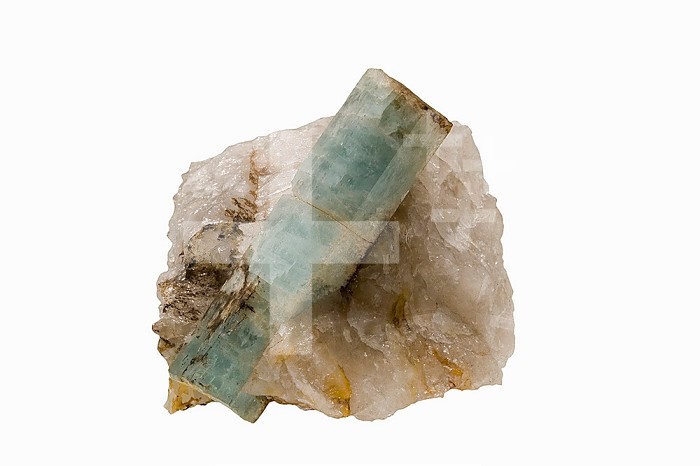 Beryl in Quartz, Hexagon Crystal, Acworth, New Hampshire, USA. Sample courtesy of Perkins Museum of Geology, University of Vermont.