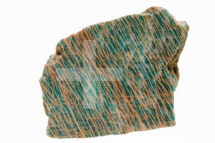 Microcline, Variety Amazonite,  Ontario, Canada..Sample courtesy of Perkins Museum of Geology, University of Vermont.