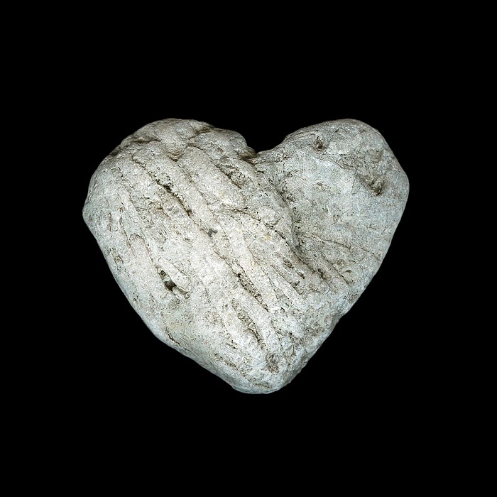 A heart shaped stone.