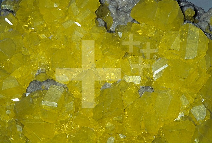 Sulfur crystals, Sicily, Italy.