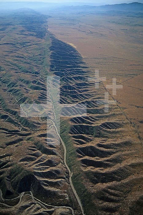 San Andreas Fault, Carrizo Plain, California, USA.