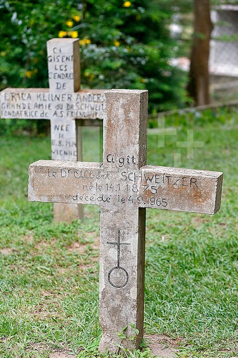 Albert Schweitzer´s grave. Lambarene. Gabon.