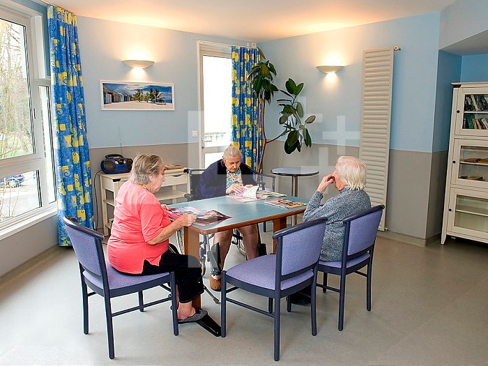 Reportage at the Marcel Paul Home, a nursing home near Fleury Merogis in France.